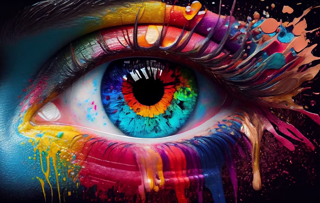 A beautiful living surface — the eye in full colour